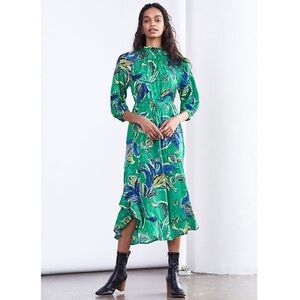 Anthropologie Maeve Jessamine Mock Neck Maxi Dress